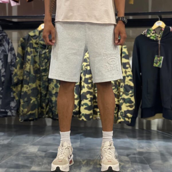 BRANDNEW AAPE Embroidered Logo Gray Sweat Shorts (Medium) - SOLD