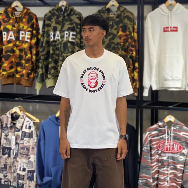 BRANDNEW AAPE x Baby Milo Relaxed Fit White Tee (Large)