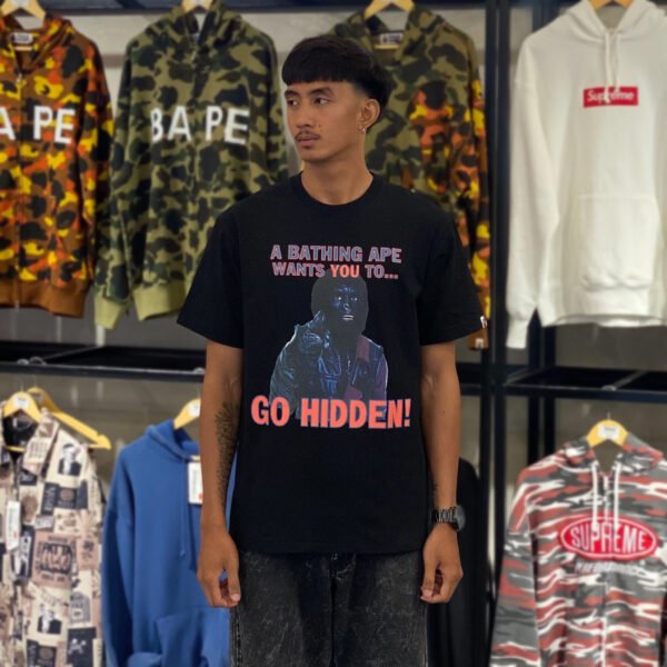 BRANDNEW BAPE X Hidden Go Hidden Black Tee (Large)