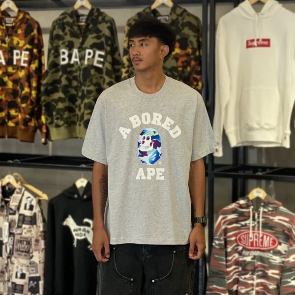 BAPE x Bored Ape Yacht Club Concept Relaxed Fit Gray Tee (Large)