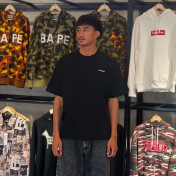 BRANDNEW Off-White Security Arrow Print Black Tee (Large) - SOLD