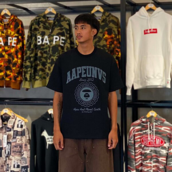 BRANDNEW AAPE UNVS Moonface College Reversible Tee (Large) - SOLD