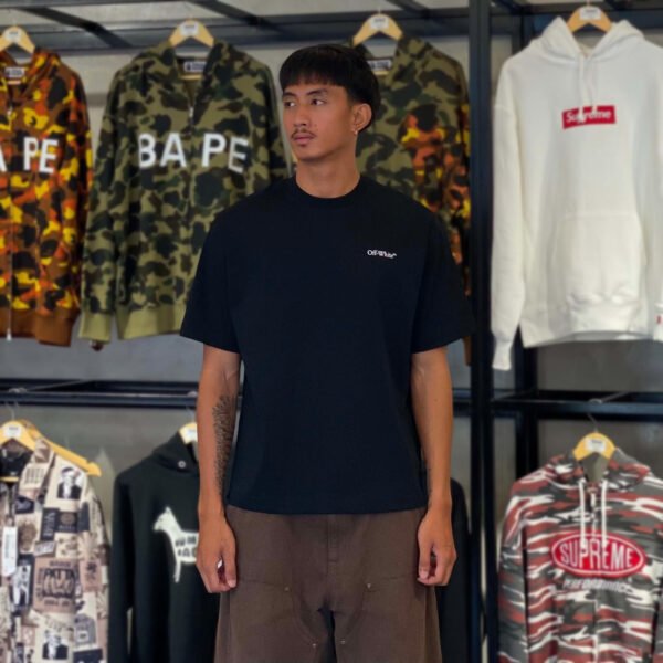 BRANDNEW Off-White Security Arrow Print Black Tee (Medium) – SOLD