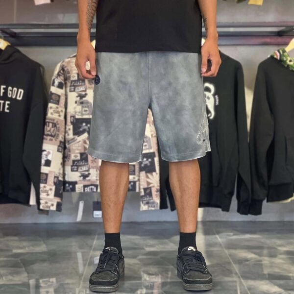 BRANDNEW AAPE Tie-Dye Print Embroidered Logo Gray Shorts (XL) - SOLD