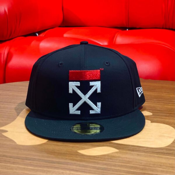 BRANDNEW Off-White x New Era Arrow Logo Black Fitted Cap (size 7 3/8)