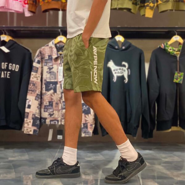 BRANDNEW AAPE BY *A BATHING APE® Green Camo Sweat Shorts (Small) - SOLD