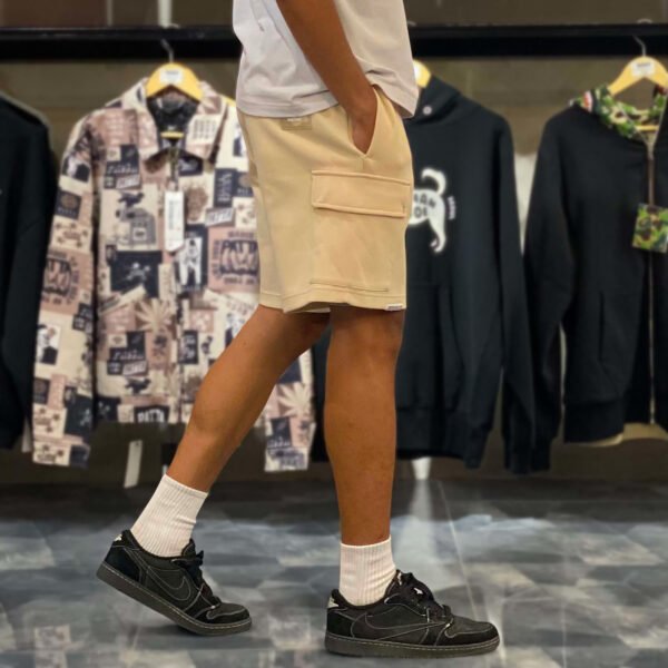 BRANDNEW AAPE BY *A BATHING APE® Beige Cargo Sweat Shorts (Small) - SOLD