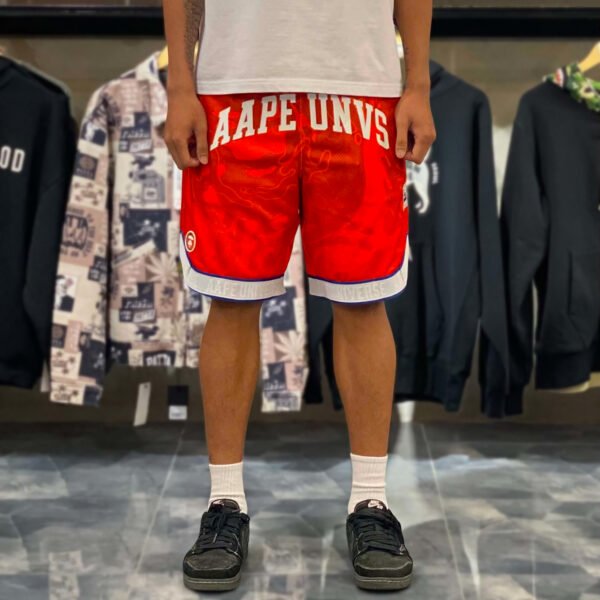 BRANDNEW AAPE BY *A BATHING APE® Unvs Reversible Red Track Shorts (Large) - SOLD