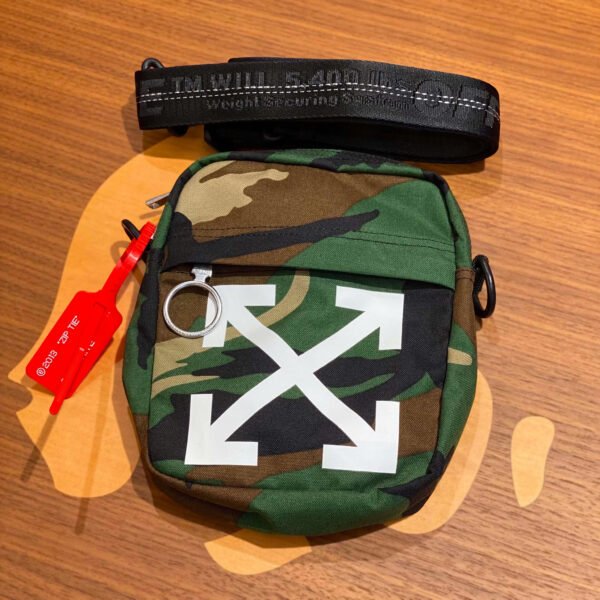 BRANDNEW Off-White Green Camo Sling Bag – SOLD