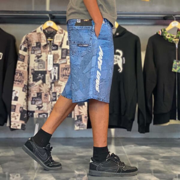 BRANDNEW AAPE BY *A BATHING APE® Camo Denim Style Sweat Shorts (XL)