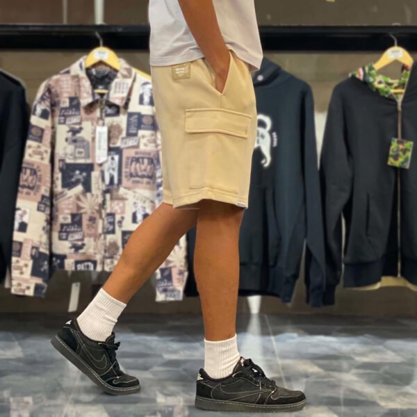 BRANDNEW AAPE BY *A BATHING APE® Beige Cargo Sweat Shorts (Large)