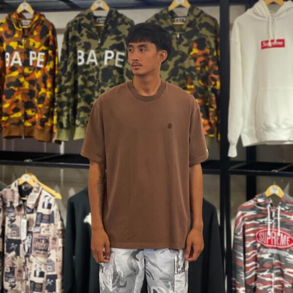 BRANDNEW BAPE One Point Relaxed Fit Brown Tee (Large) - SOLD