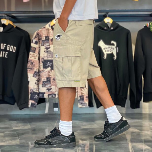 BRANDNEW AAPE BY *A BATHING APE® Embroidered Ivory Cargo Shorts (Large)