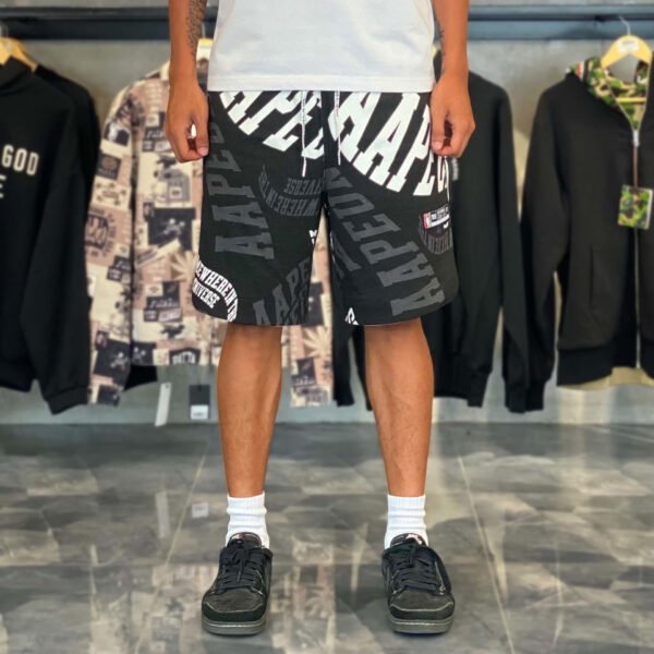 BRANDNEW AAPE BY *A BATHING APE® Unvs Logo Print Reversible Track Shorts (Large) - SOLD