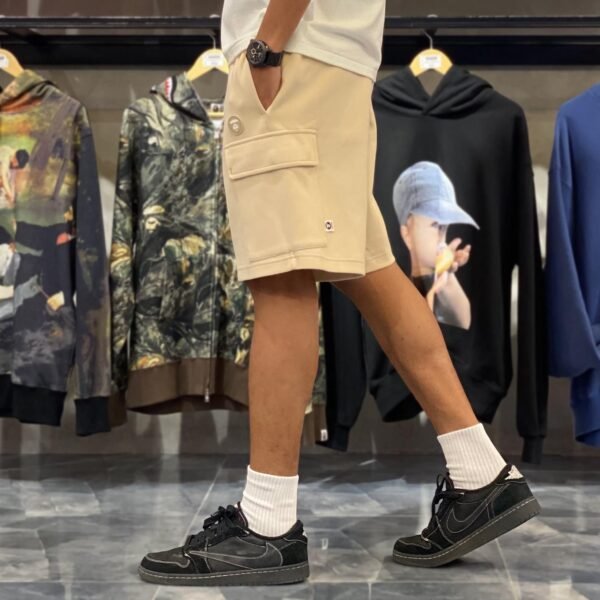BRANDNEW AAPE BY *A BATHING APE® Beige Cargo Sweat Shorts (Large) - SOLD
