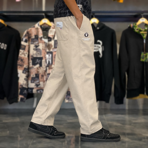 BRANDNEW AAPE BY *A BATHING APE® Now Beige Straight Cut Pants (Large)