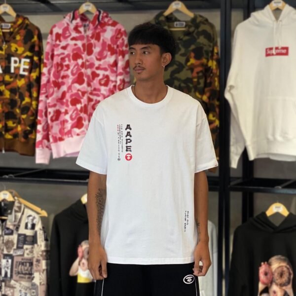 BRANDNEW AAPE BY *A BATHING APE® Japanese Motif White Tee (Large) - SOLD