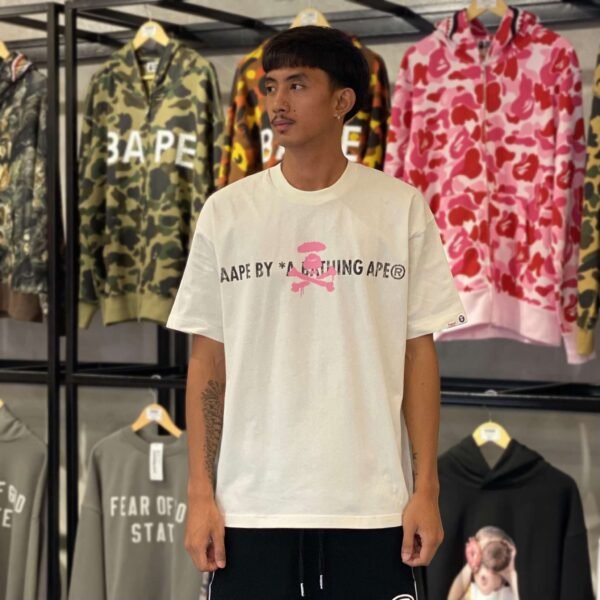 BRANDNEW AAPE BY *A BATHING APE® Cross Bones Spray Paint Tee (Large) - SOLD