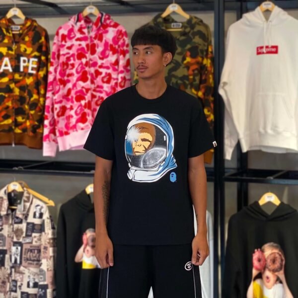 BRANDNEW BAPE Space Ape Black Tee (Large)