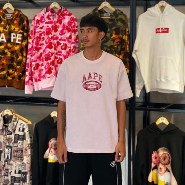 BRANDNEW AAPE BY *A BATHING APE® Distressed Logo Moonface Reversible Tee (Large) - SOLD