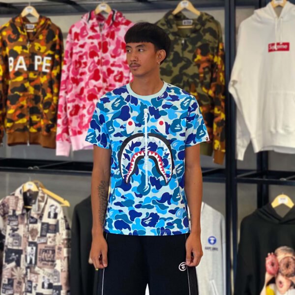 BRANDNEW BAPE ABC Camo Shark Blue Tee (Medium)