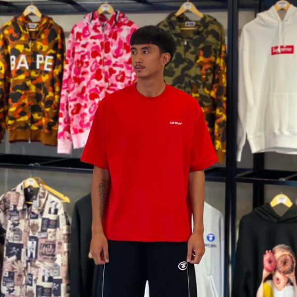 BRANDNEW OFF-WHITE Arrow Red Tee (Large) - SOLD
