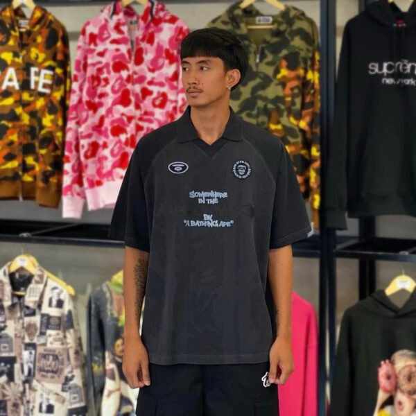 BRANDNEW AAPE BY *A BATHING APE® UNVS Moonface Black Jersey (Large) - SOLD