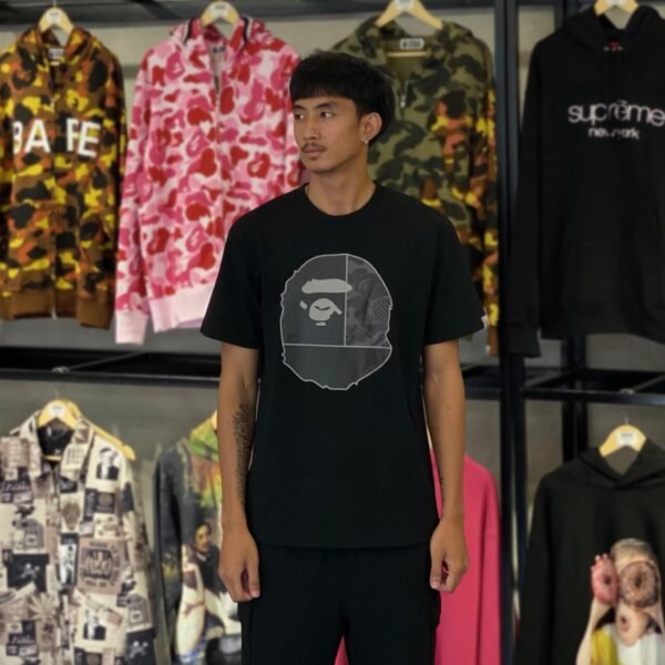 BRANDNEW BAPE A Rising Bape Black Tee (Large)