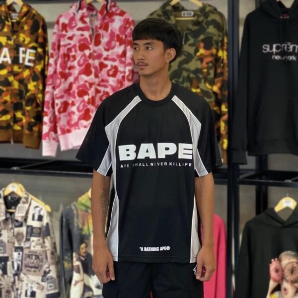 BRANDNEW BAPE Solid Camo Jacquard Multi Logo Football Jersey (Medium) - SOLD