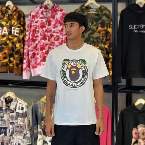 BRANDNEW BAPE x Medicom Toy ABC Bear Milo White Tee (Large)