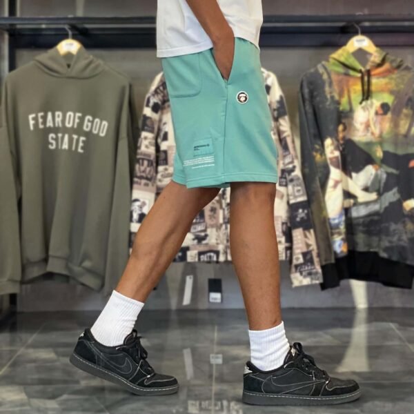 BRANDNEW AAPE BY *A BATHING APE® Cyan Blue Sweat Shorts (Large)