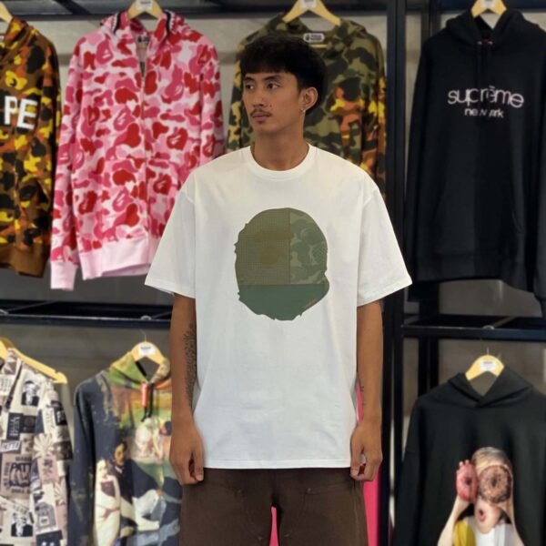 BRANDNEW BAPE A Rising Bape White Tee (XXL)
