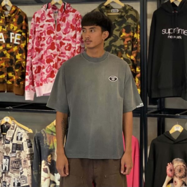 BRANDNEW AAPE BY *A BATHING APE® Race Gear Washed Black Tee (Medium)