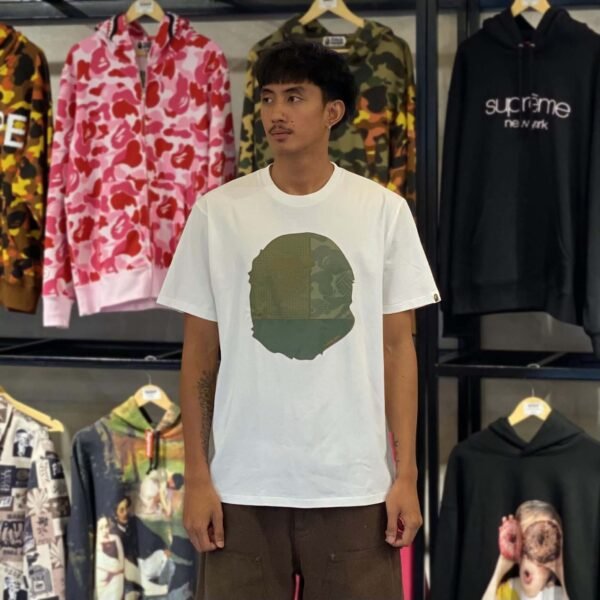 BRANDNEW BAPE A Rising Bape White Tee (Large)