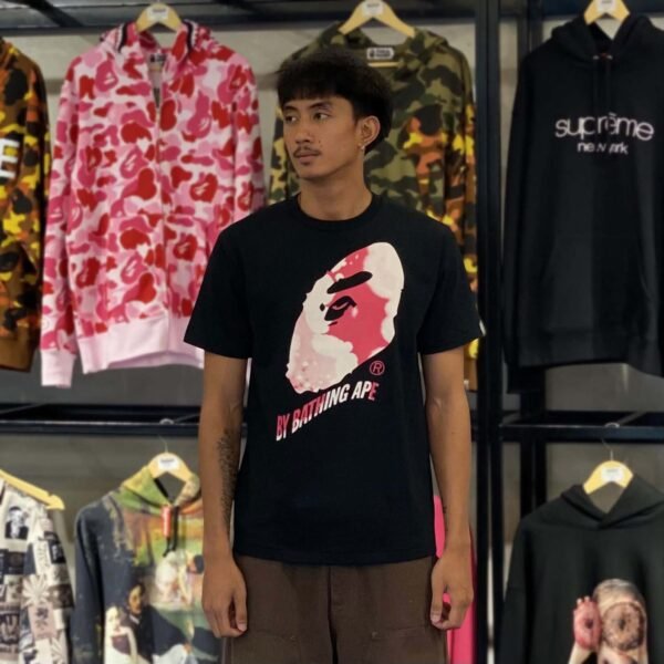 BRANDNEW BAPE Tie Dye Twist Black Tee (Medium)