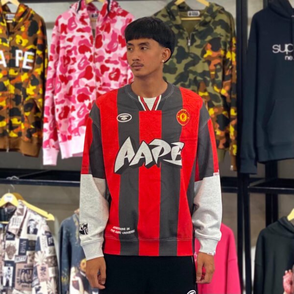 BRANDNEW AAPE BY *A BATHING APE® Moonface Main Crewneck Sweatshirt (Medium)