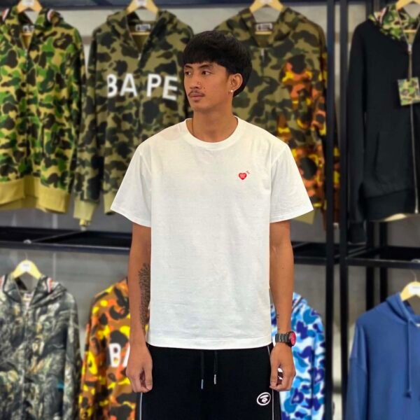 BRANDNEW HUMAN MADE Heart Badge White Tee (Large)