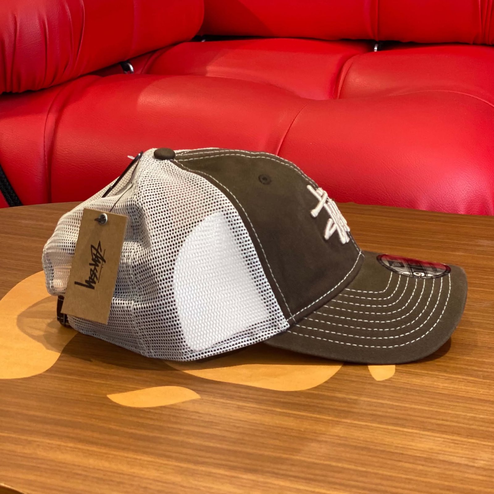 BRANDNEW STUSSY x New Era Basic 9TWENTY Washed Mocha Trucker Cap - SOLD - Image 5