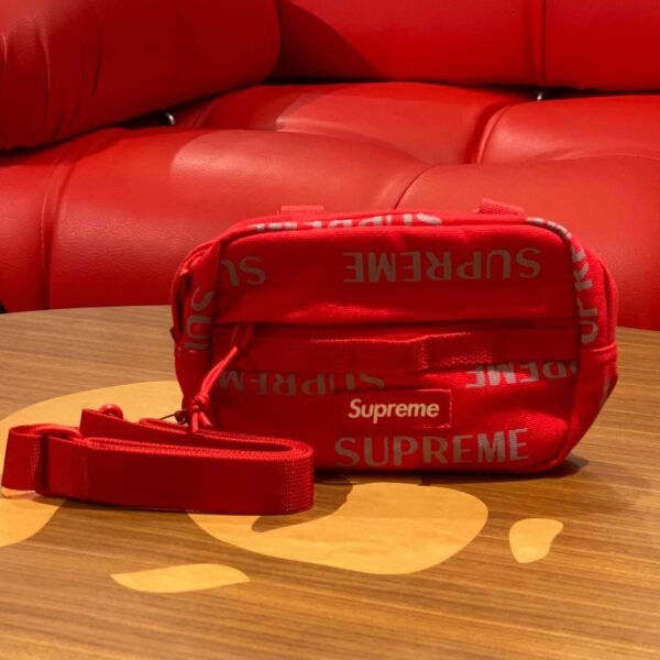 BRANDNEW SUPREME Logo Pattern Red Mini Shoulder Bag