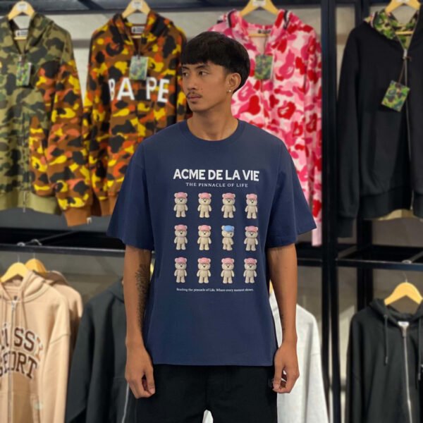 BRANDNEW ADLV Plastic AC Bear Navy Blue Tee (size 2)