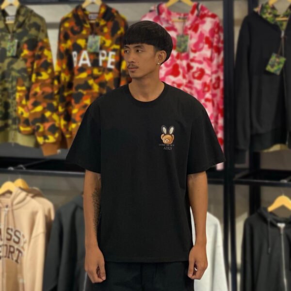 BRANDNEW ADLV Rabbit Bear Doll Black Tee (size 2)