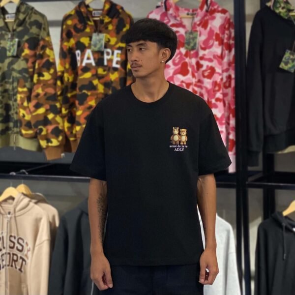BRANDNEW ADLV Bear & Horse Friends Black Tee (size 2)