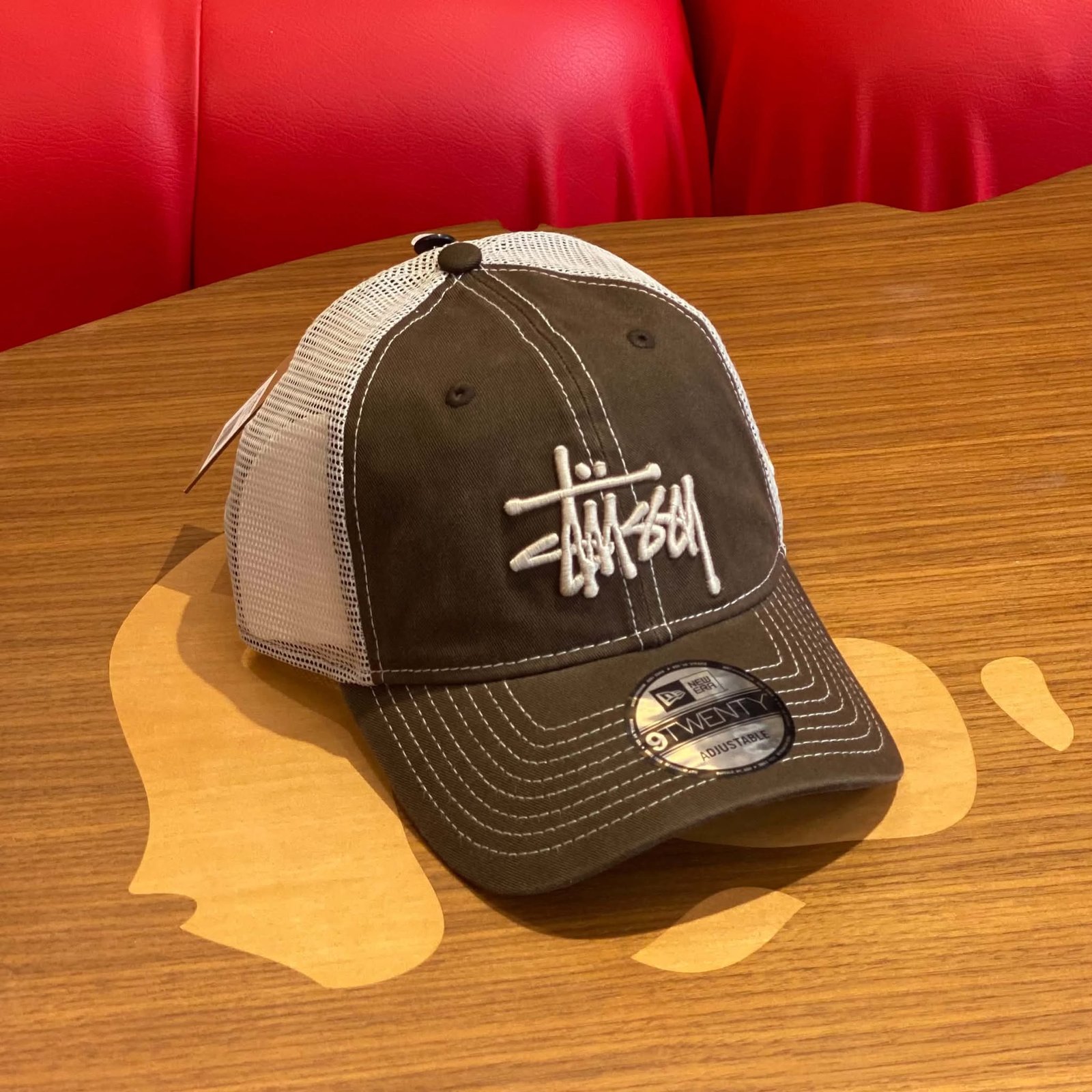 BRANDNEW STUSSY x New Era Basic 9TWENTY Washed Mocha Trucker Cap - SOLD - Image 2