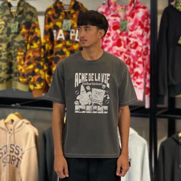 BRANDNEW ADLV x Spongebob Perfect Partners Washed Charcoal Tee (size 1)