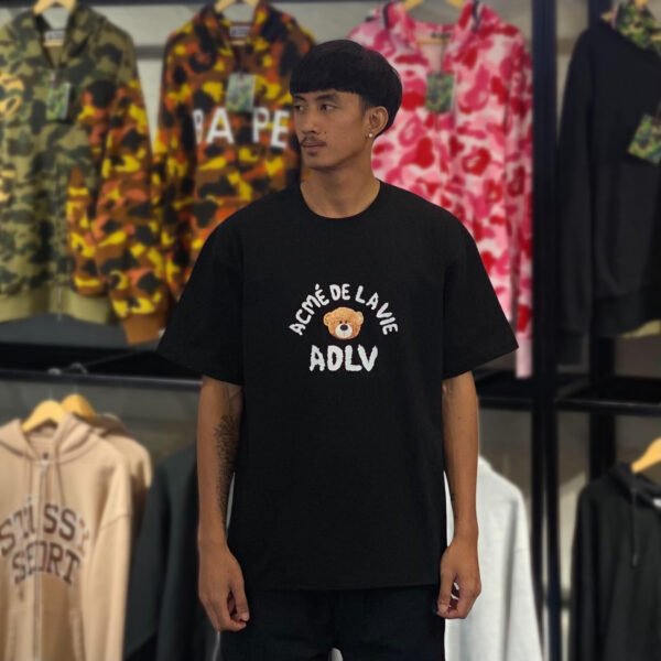 BRANDNEW ADLV Teddy Bear Black Tee (size 2)