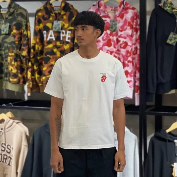 BRANDNEW ADLV x Rolling Stones Basic Logo Distressed White Tee (size 0) - SOLD