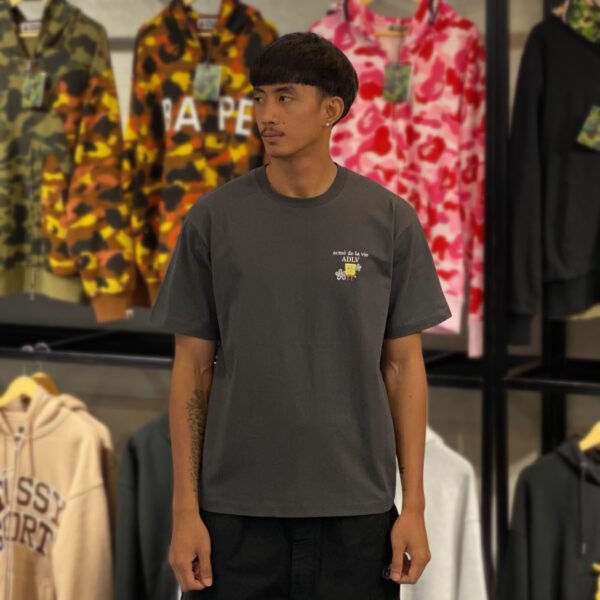 BRANDNEW ADLV x Spongebob Basic Logo Charcoal Tee (size 0)