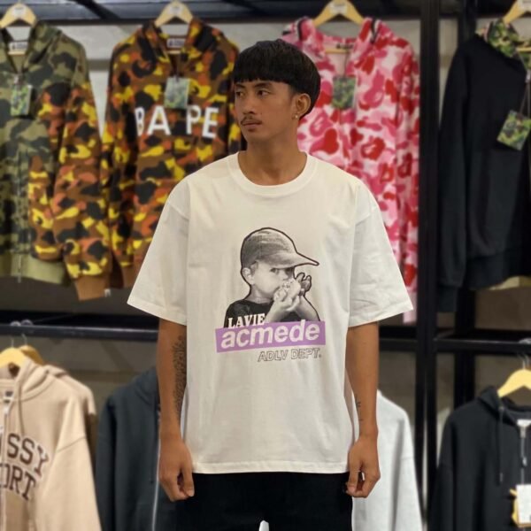 BRANDNEW ADLV Halftone Box Cap Boy White Tee (size 3)