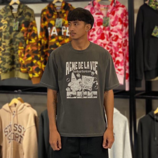 BRANDNEW ADLV x Spongebob Perfect Partners Washed Charcoal Tee (size 2)