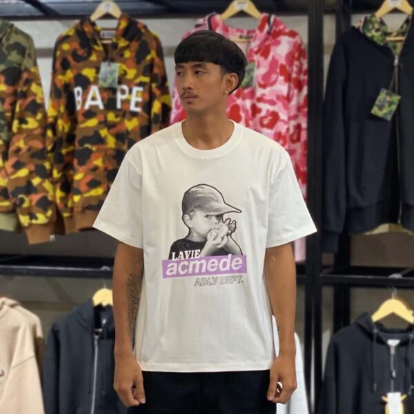 BRANDNEW ADLV Halftone Box Cap Boy White Tee (size 1)